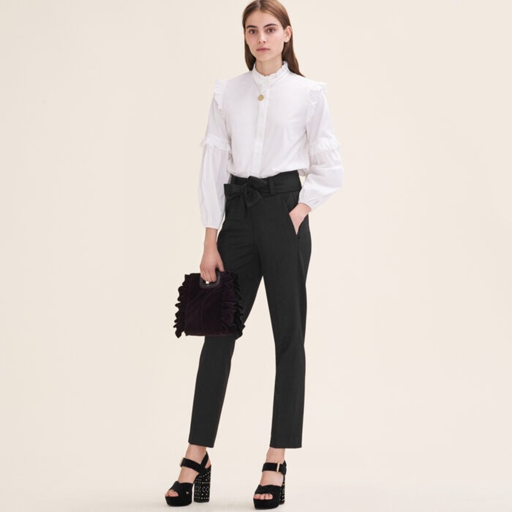 Belted black pants size 34=0